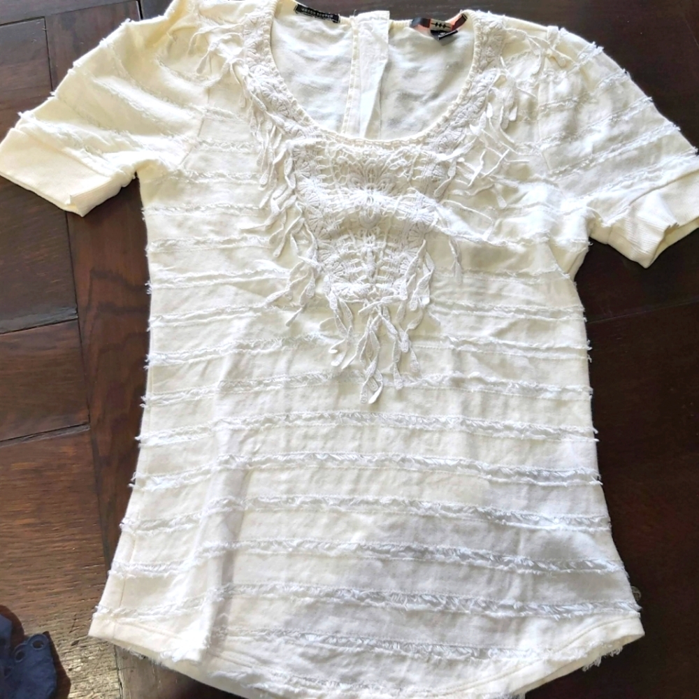 MAISON SCOTCH TOP WITH FRINGE/MADE IN TURKEY 🇹🇷